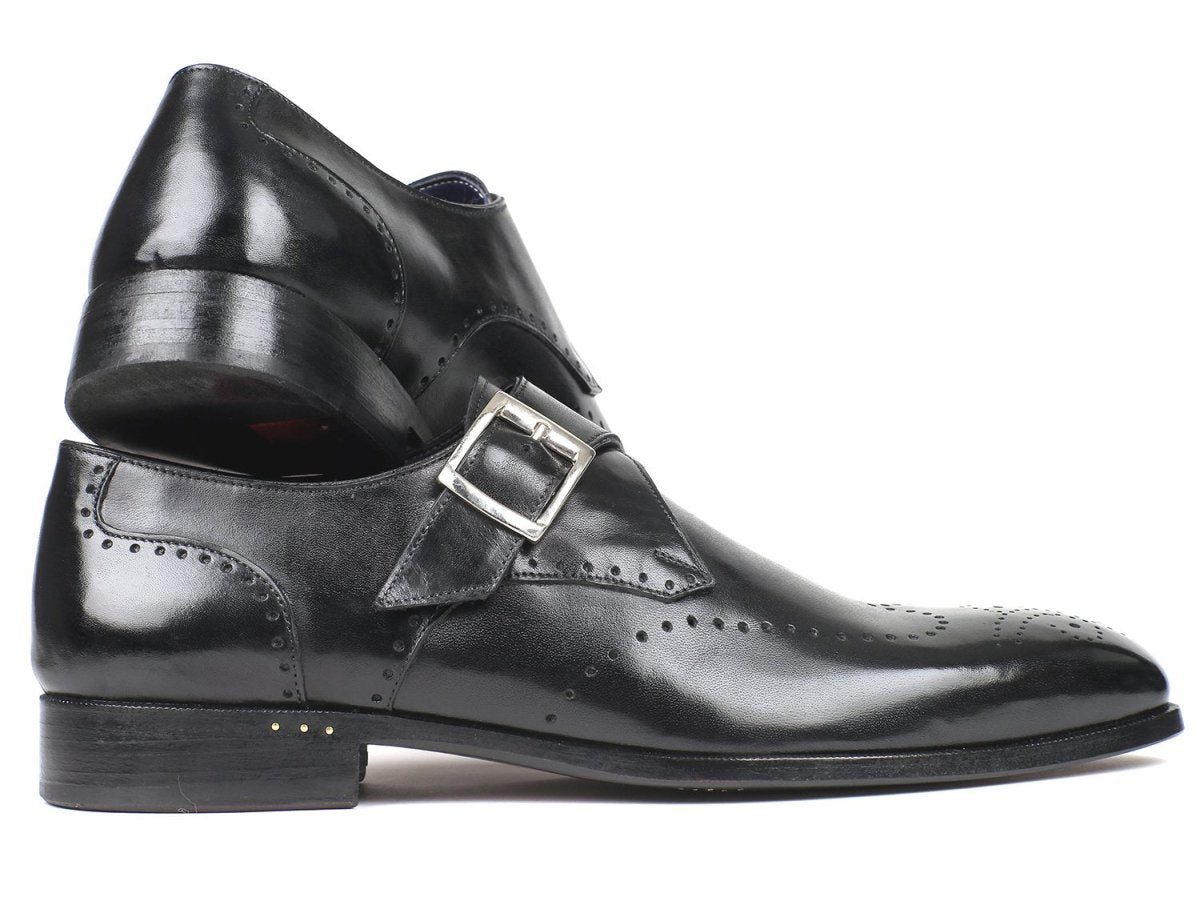 Paul Parkman Wingtip Single Monkstraps Black (Id98f54 - Blk) by Paul Parkman – Don't Panic Shoes