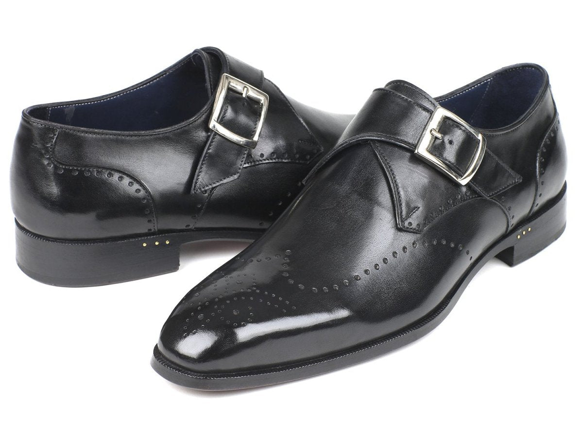 Paul Parkman Wingtip Single Monkstraps Black (Id98f54 - Blk) by Paul Parkman – Don't Panic Shoes