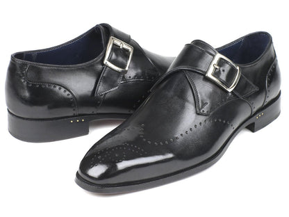 Paul Parkman Wingtip Single Monkstraps Black (Id98f54 - Blk) by Paul Parkman – Don't Panic Shoes