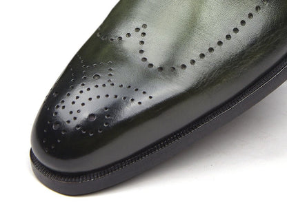 Paul Parkman Wingtip Single Monkstraps Green (Id98f54 - Grn) by Paul Parkman – Don't Panic Shoes
