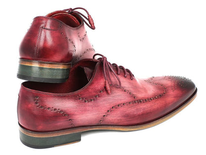 Paul Parkman Wintip Oxfords Burgundy Handpainted Calfskin (Id741 - Bur) by Paul Parkman – Don't Panic Shoes