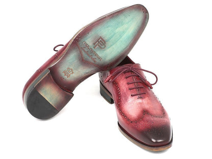 Paul Parkman Wintip Oxfords Burgundy Handpainted Calfskin (Id741 - Bur) by Paul Parkman – Don't Panic Shoes
