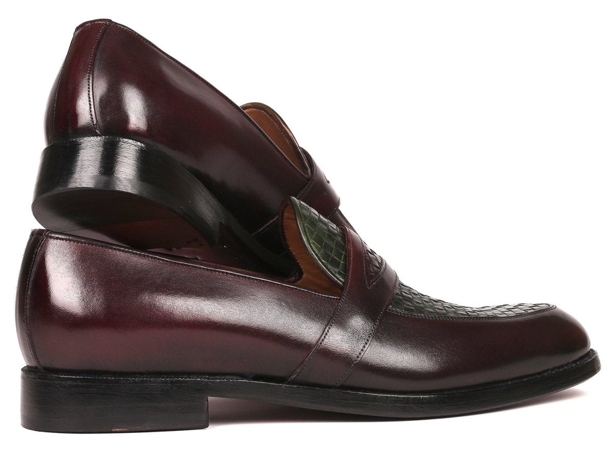 Paul Parkman Woven Leather Loafers Brown And Green (Id548lf832) by Paul Parkman – Don't Panic Shoes