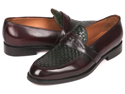 Paul Parkman Woven Leather Loafers Brown And Green (Id548lf832) by Paul Parkman – Don't Panic Shoes