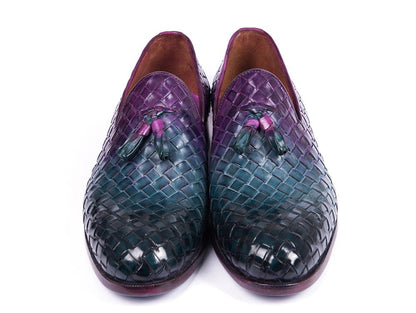 Paul Parkman Woven Leather Tassel Loafers Multicolor (IdWvn88 - Mix) by Paul Parkman – Don't Panic Shoes