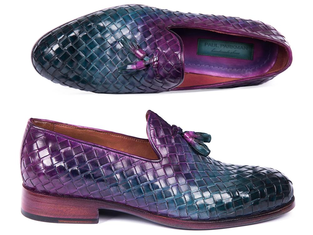 Paul Parkman Woven Leather Tassel Loafers Multicolor (IdWvn88 - Mix) by Paul Parkman – Don't Panic Shoes