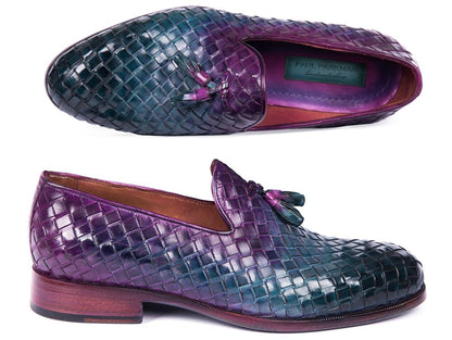 Paul Parkman Woven Leather Tassel Loafers Multicolor (IdWvn88 - Mix) by Paul Parkman – Don't Panic Shoes