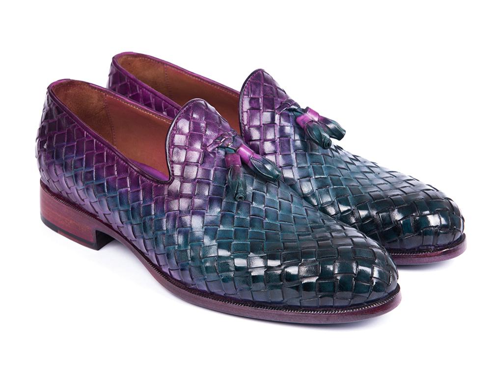 Paul Parkman Woven Leather Tassel Loafers Multicolor (IdWvn88 - Mix) by Paul Parkman – Don't Panic Shoes