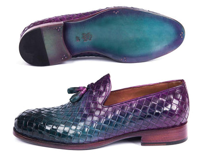 Paul Parkman Woven Leather Tassel Loafers Multicolor (IdWvn88 - Mix) by Paul Parkman – Don't Panic Shoes
