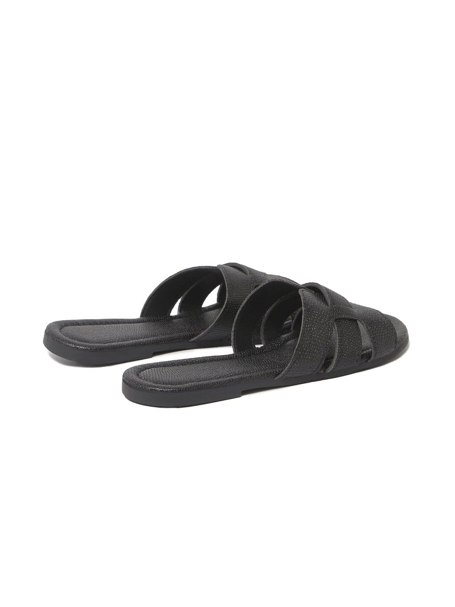 Penelope | Black Sandals by J.Adams – Don't Panic Shoes