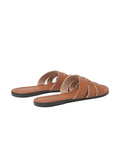 Penelope | Caramel Sandals by J.Adams – Don't Panic Shoes