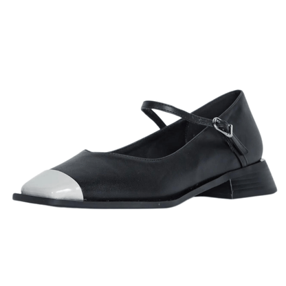 Penelope Mary Jane Flats Black Shoes by Vaila Shoes – Don't Panic Shoes
