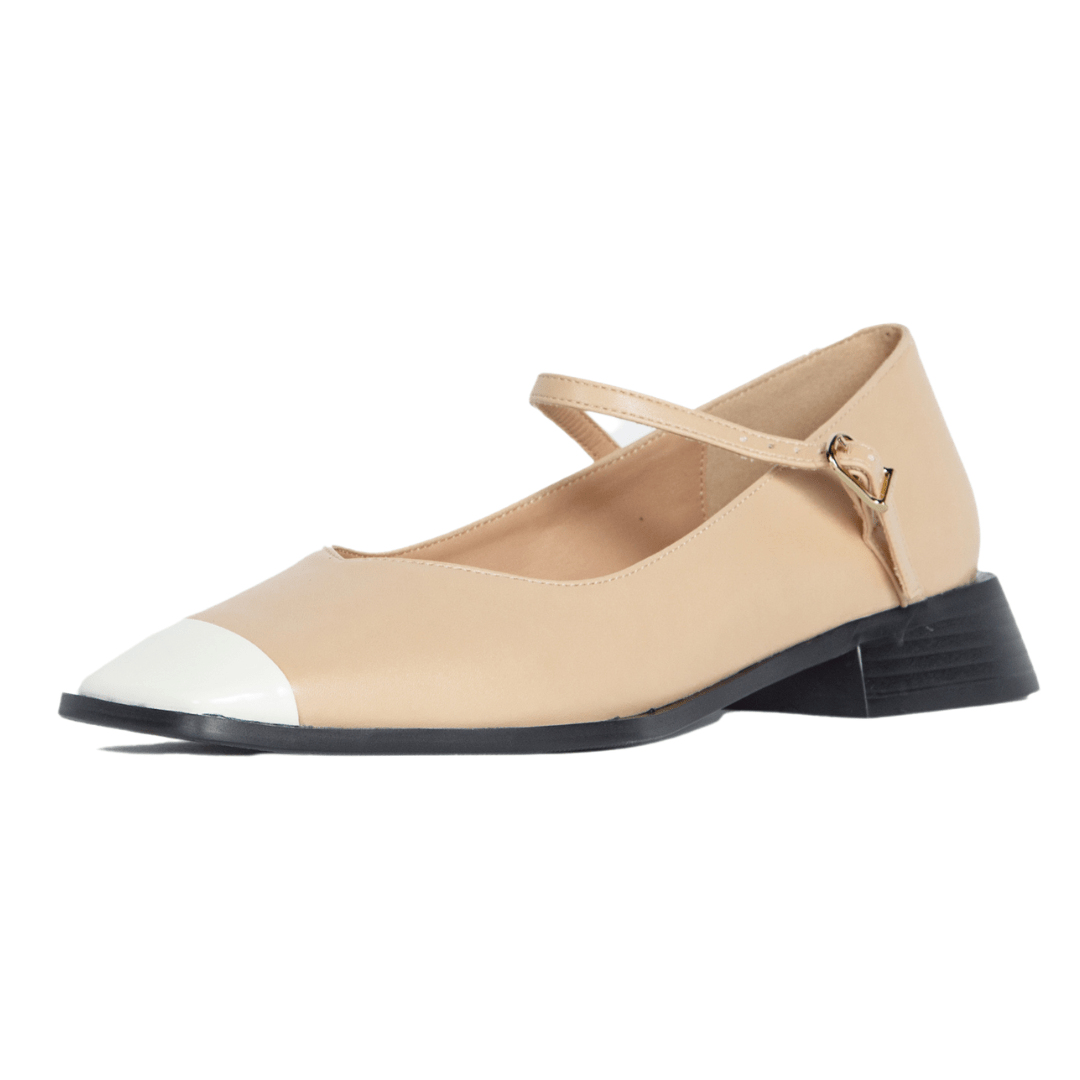 Penelope Mary Jane Flats Nude Shoes by Vaila Shoes – Don't Panic Shoes