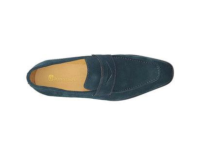 Penny Loafer Contrast Stitching Suede Comfort Ks509 - 36s Shoes by Carrucci Shoes – Don't Panic Shoes