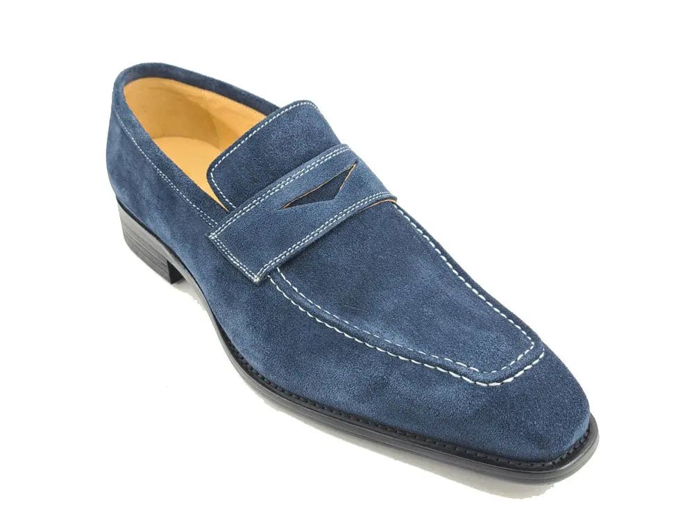 Penny Loafer Contrast Stitching Suede Comfort Ks509 - 36s Shoes by Carrucci Shoes – Don't Panic Shoes