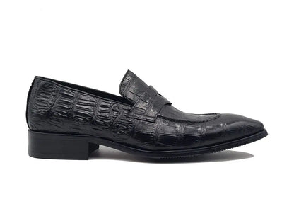 Penny Loafer Premium Alligator Embossed Calfskin Ks503 - 06 Shoes by Carrucci Shoes – Don't Panic Shoes
