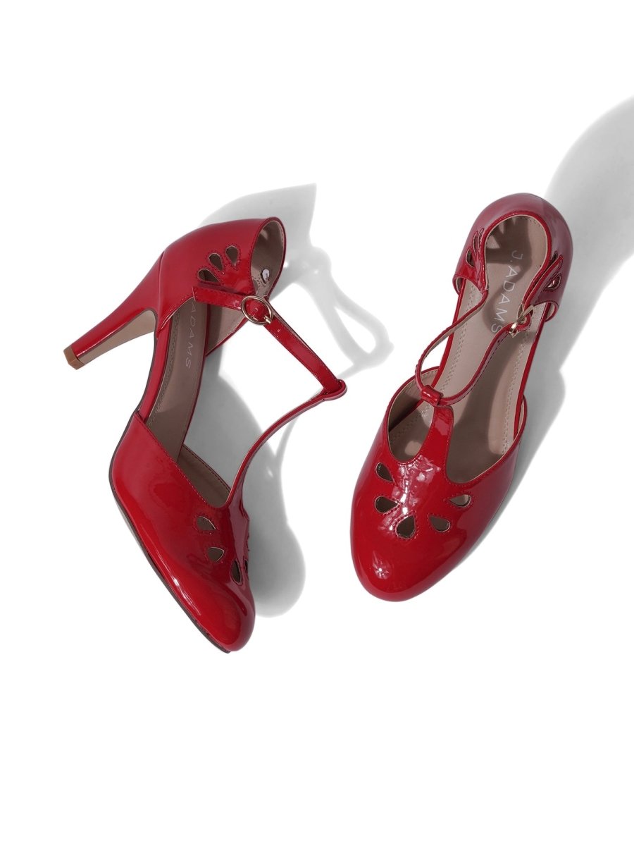 Pepper | Red Patent Heels by J.Adams – Don't Panic Shoes