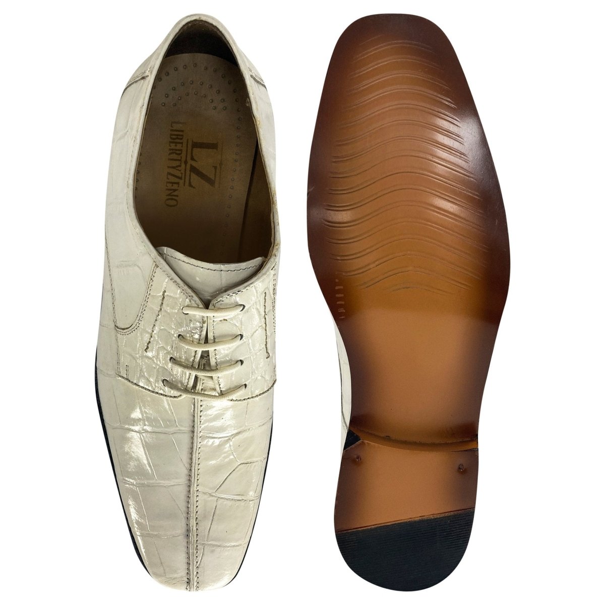 Philip Crocodile Print Genuine Leather Oxford Dress Shoes Shoes by Libertyzeno – Don't Panic Shoes