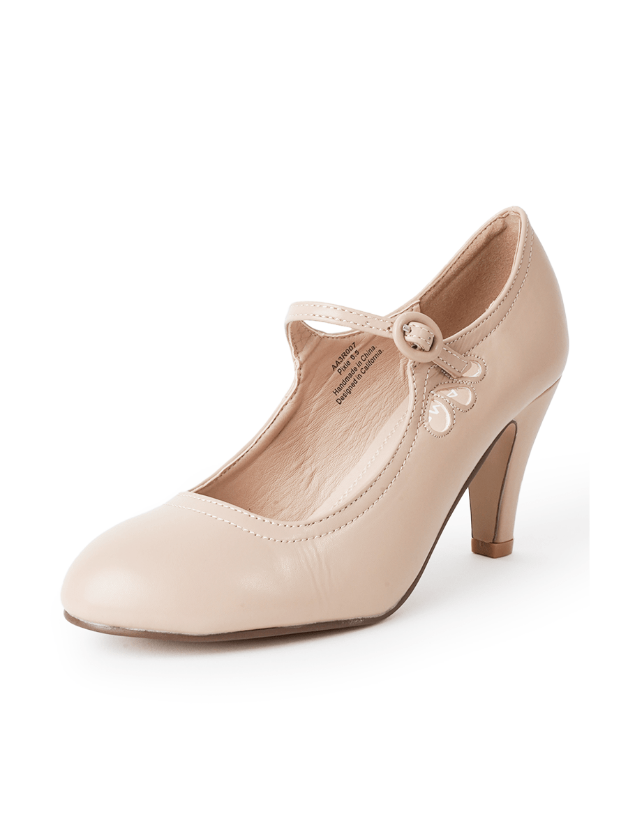 Pixie | Beige Heels by J.Adams – Don't Panic Shoes