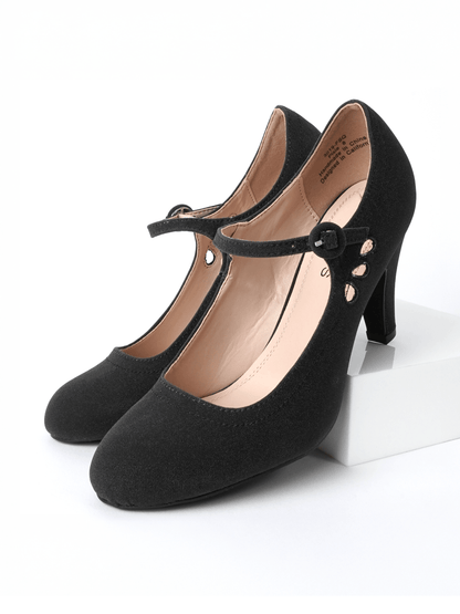 Pixie | Black Glitter Heels by J.Adams – Don't Panic Shoes