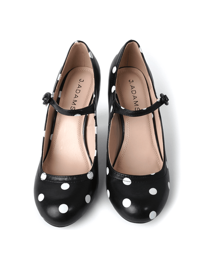 Pixie | Black Polkadot Heels by J.Adams – Don't Panic Shoes