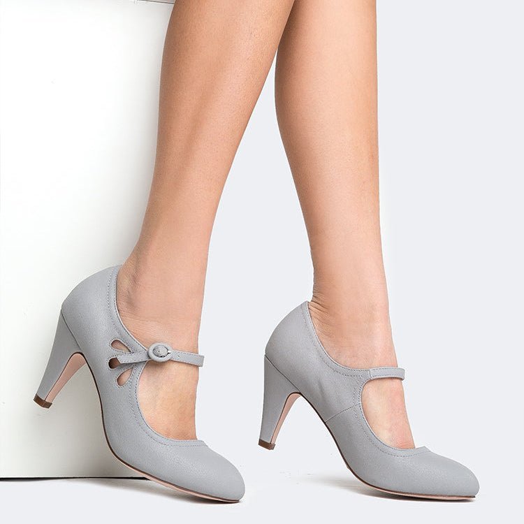 Pixie | Grey Heels by J.Adams – Don't Panic Shoes