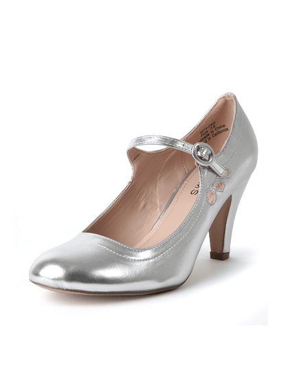 Pixie | Metallic Silver Heels by J.Adams – Don't Panic Shoes