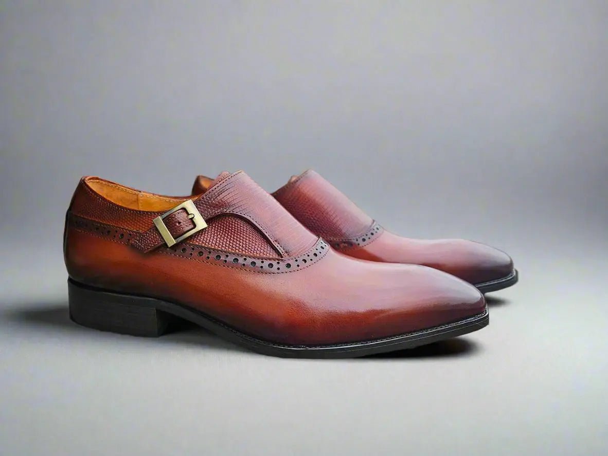 Plain Toe Single Monk Loafer Calf Leather Ks503 - 05 Shoes by Carrucci Shoes – Don't Panic Shoes