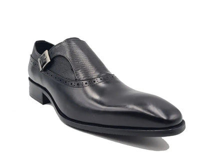 Plain Toe Single Monk Loafer Calf Leather Ks503 - 05 Shoes by Carrucci Shoes – Don't Panic Shoes