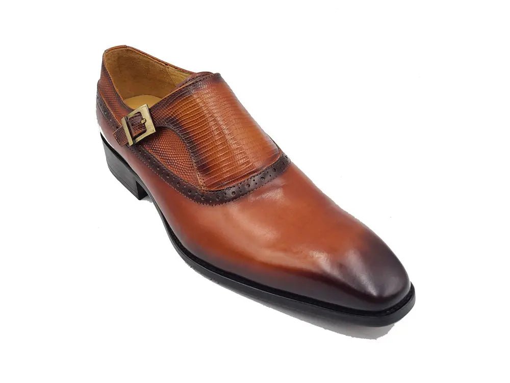 Plain Toe Single Monk Loafer Calf Leather Ks503 - 05 Shoes by Carrucci Shoes – Don't Panic Shoes