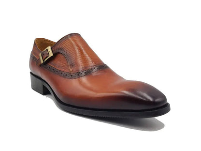 Plain Toe Single Monk Loafer Calf Leather Ks503 - 05 Shoes by Carrucci Shoes – Don't Panic Shoes