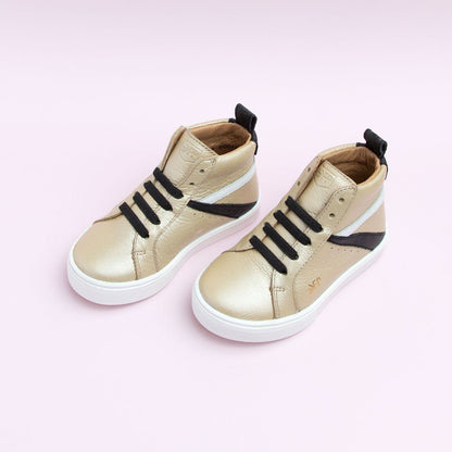 Platinum High Top Sneaker Kids - High Top Sneaker by Freshly Picked – Don't Panic Shoes