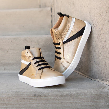 Platinum High Top Sneaker Kids - High Top Sneaker by Freshly Picked – Don't Panic Shoes