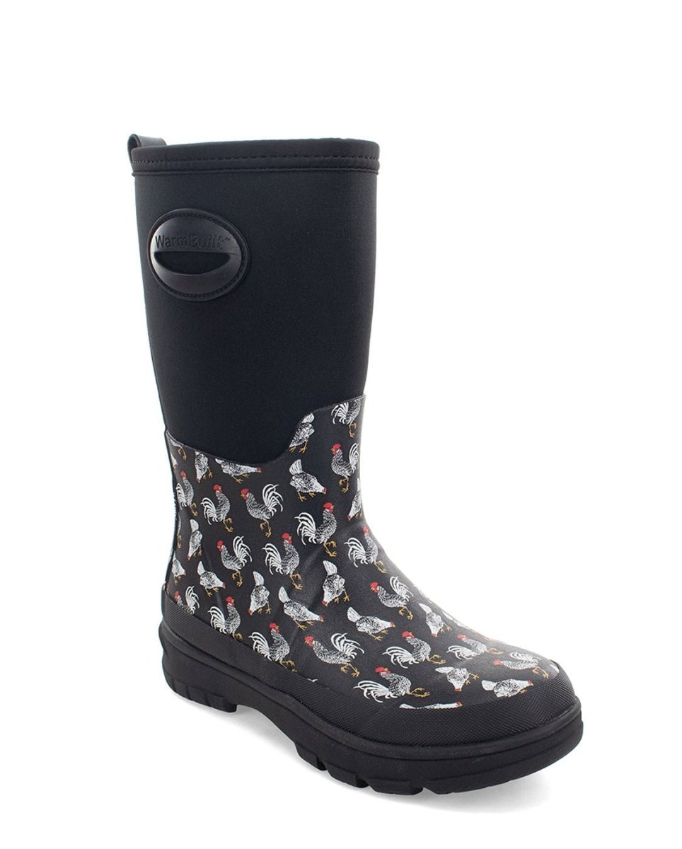 Polaria HomeStead Mid Women’s Neoprene Rubber Black Snow Boots by Western Chief Women's – Don't Panic Shoes