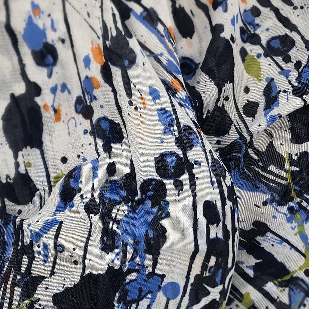 Pollock 02 White Bamboo Fiber Fabric Florence Italy Crafted Bamboo Scarves by Mar Soreli – Don't Panic Shoes