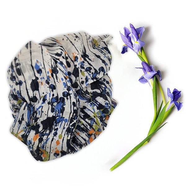 Pollock 02 White Bamboo Fiber Fabric Florence Italy Crafted Bamboo Scarves by Mar Soreli – Don't Panic Shoes