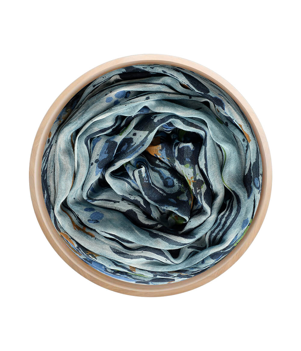 Pollock Azul 75 Bamboo Fiber Light Blue Bamboo Scarves by Mar Soreli – Don't Panic Shoes