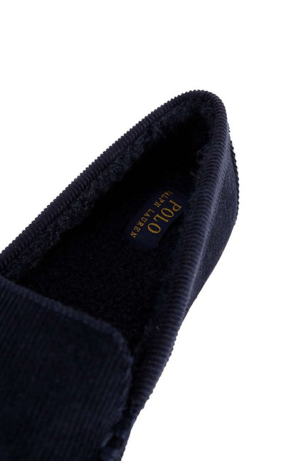 Polo Ralph Lauren CollinS Moc Slippers Men’s Navy Luxe Comfort Slippers by Polo Ralph Lauren – Don't Panic Shoes