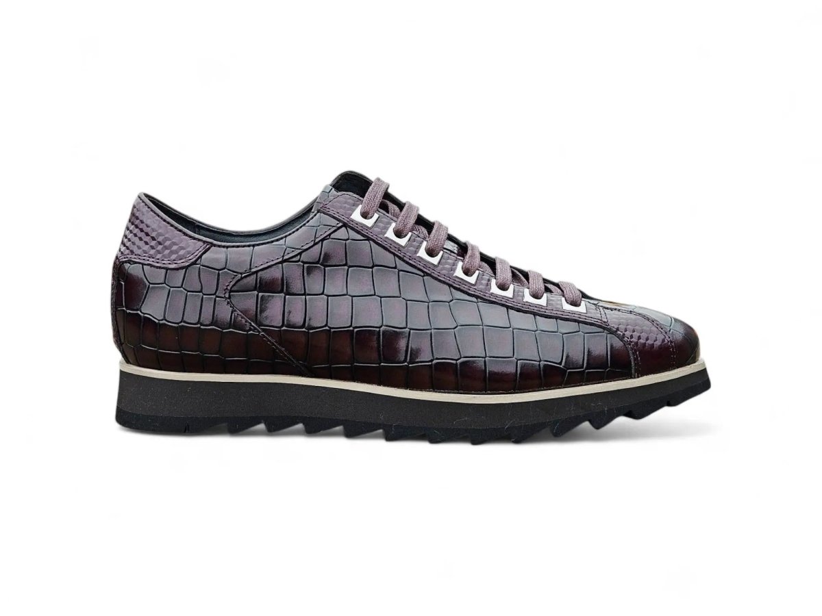 Premium Crocodile Embossed Sneaker Leather Ks626 - 02 Sneakers by Carrucci Shoes – Don't Panic Shoes