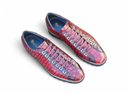 Premium Crocodile Embossed Sneaker Leather Ks626 - 02 Sneakers by Carrucci Shoes – Don't Panic Shoes