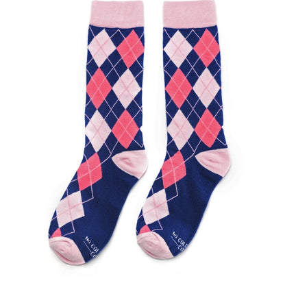 Preppy Classic Sock Bundle 4 Pack Dress Socks Argyle Stripe Polka Dot For Office Wedding Everyday Wear Socks by No Cold Feet – Don't Panic Shoes