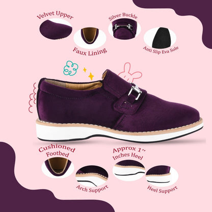 Rachel Kids Velvet Buckle Semi Casual Loafer Loafers by Libertyzeno – Don't Panic Shoes