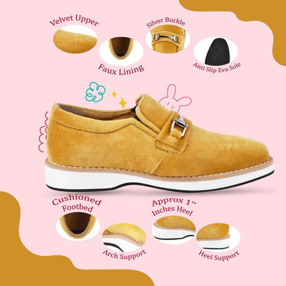 Rachel Kids Velvet Buckle Semi Casual Loafer Loafers by Libertyzeno – Don't Panic Shoes