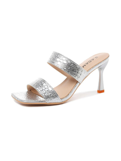 Raegan | Silver Heels by J.Adams – Don't Panic Shoes