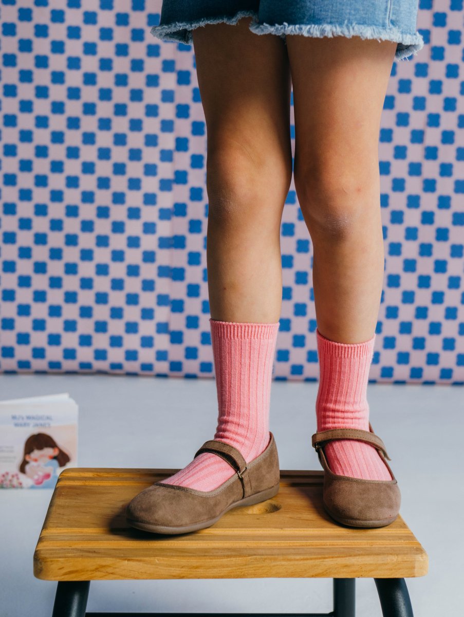 Rania Taupe Adjustable Velcro Non Slip Rubber Soles fashion by Childrenchic – Don't Panic Shoes