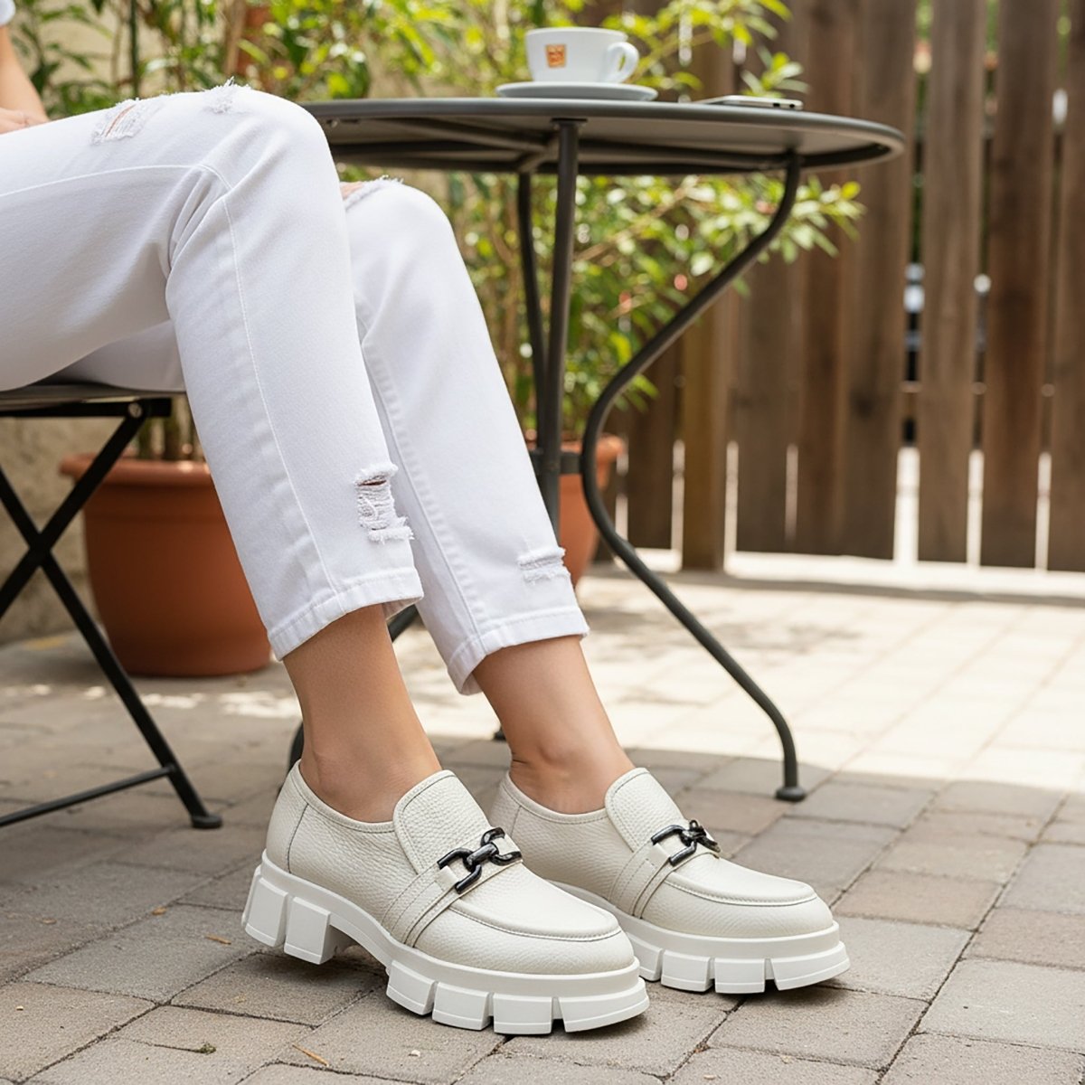 Raquel Pebbled Leather Shootie Lug Sole 2 Inch Heel Bootie by Beautiisoles – Don't Panic Shoes