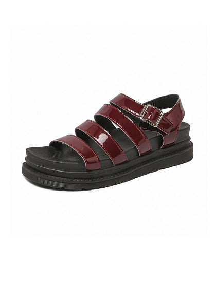 Raven | Burgundy Sandals by J.Adams – Don't Panic Shoes