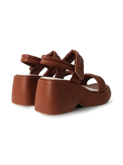 Rayanne | Chestnut Sandals by J.Adams – Don't Panic Shoes
