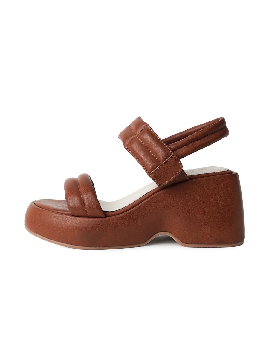 Rayanne | Chestnut Sandals by J.Adams – Don't Panic Shoes
