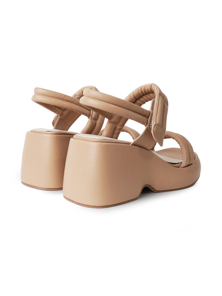 Rayanne | Light Tan Sandals by J.Adams – Don't Panic Shoes